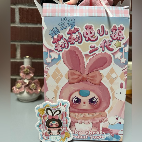 BABY THREE LILY RABBIT TOWN V2 Plush Blind box black coquette pink NEW bb3 - Picture 3 of 6